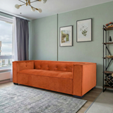 Johnston Burnt Orange Velvet Sofa