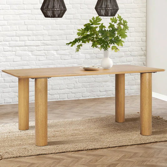 Johson 67" Modern Solid Oak Rectangle Dining Table