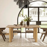 Johson 67" Modern Solid Oak Rectangle Dining Table