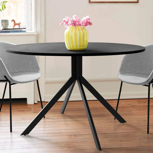 Jones 43" Modern Black Round Dining Table