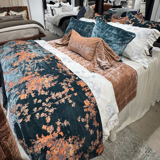 Josephine Burnout Faux Silk Velvet Duvet Cover Set