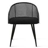 Jules Upholstered Rattan Dining Chair with Arms (Set of 4)