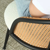 Jules Modern Upholstered Rattan Dining Chair (Set of 4)