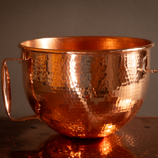 Copper Mixing Bowl for KitchenAid Lift Stand Mixers - fits most 5, 6, 7, and 8 quart Mixer models
