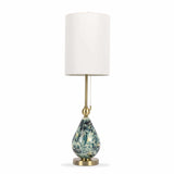 Katipunan Aqua Gold Metallic Brass Table Lamp