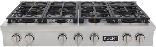 Kucht 48" Stainless Propane Cooktop, KFX489T/LP-S