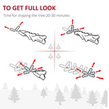 HOMCOM 7.5ft Pre-Lit Snow-Flocked Slim Douglas Fir Artificial Christmas Tree with Realistic Branches, 350 LED Lights and 641 Tips