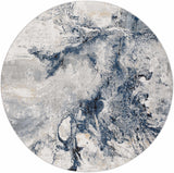 Kirkland Dark Blue Marble Rug