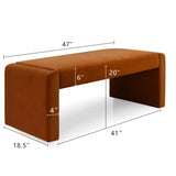 Kaia 47" Modern Waterfall Bench