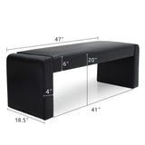 Kaia 47" Modern Waterfall Bench