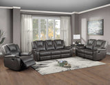 Katrine 3-Piece Manual Motion Set, Charcoal (Sofa, Loveseat & Chair)