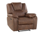 Katrine 3-Piece Manual Motion Set, Brown (Sofa, Loveseat & Chair)