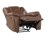 Katrine 3-Piece Manual Motion Set, Brown (Sofa, Loveseat & Chair)