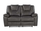 Katrine Manual Reclining Loveseat, Charcoal