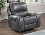 Keily Grey 3 Piece Manual Motion Set (Sofa, Loveseat & Chair)