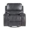 Keily Recliner, Manual Swivel, Glider, Grey