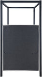 Kelly Canopy Bed in Rich Boucle Fabric with Matte Black Iron Frame - Elevate Your Bedroom Sanctuary
