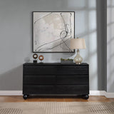 Kent Dresser - Elegant Solid Ash Wood Storage Solution with Timeless Art Deco Design and Luxury Appeal