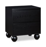 Kent Night Stand - Sleek Ash Wood Design with Elegant Ball Legs for a Timeless Bedroom Upgrade