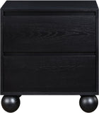 Kent Night Stand - Sleek Ash Wood Design with Elegant Ball Legs for a Timeless Bedroom Upgrade