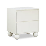 Kent Night Stand - Sleek Ash Wood Design with Elegant Ball Legs for a Timeless Bedroom Upgrade