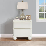 Kent Night Stand - Sleek Ash Wood Design with Elegant Ball Legs for a Timeless Bedroom Upgrade