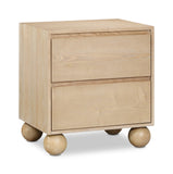 Kent Night Stand - Sleek Ash Wood Design with Elegant Ball Legs for a Timeless Bedroom Upgrade