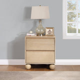 Kent Night Stand - Sleek Ash Wood Design with Elegant Ball Legs for a Timeless Bedroom Upgrade