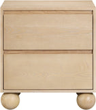 Kent Night Stand - Sleek Ash Wood Design with Elegant Ball Legs for a Timeless Bedroom Upgrade