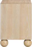 Kent Night Stand - Sleek Ash Wood Design with Elegant Ball Legs for a Timeless Bedroom Upgrade