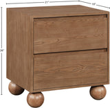 Kent Night Stand - Sleek Ash Wood Design with Elegant Ball Legs for a Timeless Bedroom Upgrade