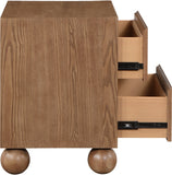Kent Night Stand - Sleek Ash Wood Design with Elegant Ball Legs for a Timeless Bedroom Upgrade