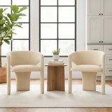 Khloe Modern Chenille Dining Chair with Arms (1-Piece)