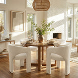 Khloe Modern Chenille Dining Chair with Arms (Set of 6)