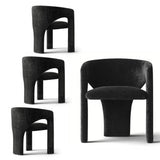 Khloe Modern Chenille Dining Chair with Arms (Set of 2)
