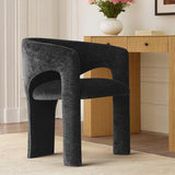 Khloe Modern Chenille Dining Chair with Arms (Set of 4)
