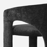 Khloe Modern Chenille Dining Chair with Arms (1-Piece)