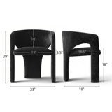Khloe Modern Chenille Dining Chair with Arms (1-Piece)