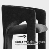 Khloe Modern Chenille Dining Chair with Arms (Set of 6)