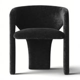 Khloe Modern Chenille Dining Chair with Arms (1-Piece)
