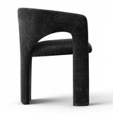 Khloe Modern Chenille Dining Chair with Arms (1-Piece)