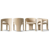 Khloe Modern Chenille Dining Chair with Arms (Set of 2)