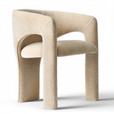 Khloe Modern Chenille Dining Chair with Arms (Set of 2)