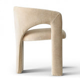 Khloe Modern Chenille Dining Chair with Arms (1-Piece)