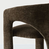 Khloe Modern Chenille Dining Chair with Arms (Set of 4)