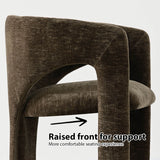 Khloe Modern Chenille Dining Chair with Arms (Set of 4)