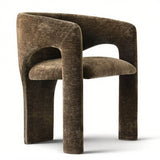 Khloe Modern Chenille Dining Chair with Arms (1-Piece)