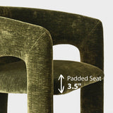 Khloe Modern Chenille Dining Chair with Arms (Set of 6)