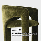 Khloe Modern Chenille Dining Chair with Arms (1-Piece)