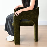 Khloe Modern Chenille Dining Chair with Arms (Set of 2)